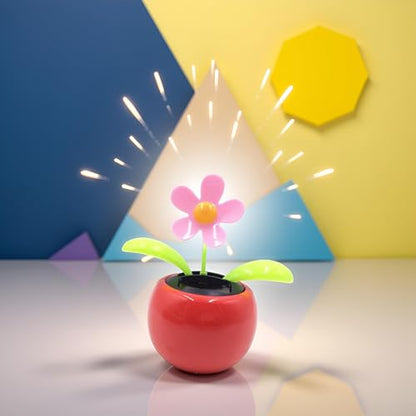 Pink Car Happy Dancing Solar Flower Solar Power Kits