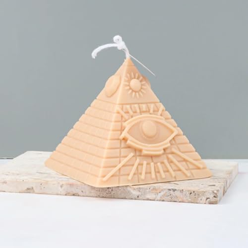 Candle Molds - Silicone Mold for Candles Making, DIY 3D Moulds for Soy Wax, Beeswax, Scented Candle, Valentine's Day Gifts (Pyramid) - color: Pyramid