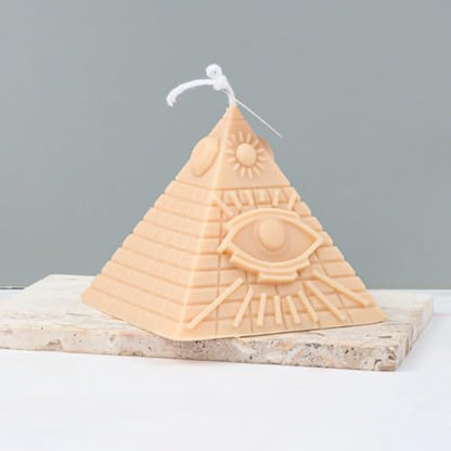 Candle Molds - Silicone Mold for Candles Making, DIY 3D Moulds for Soy Wax, Beeswax, Scented Candle, Valentine's Day Gifts (Pyramid) - color: Pyramid