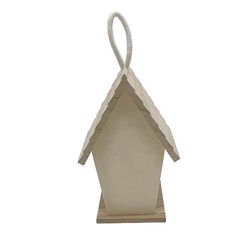Make Market 8.5" Wood Birdhouse - Unfinished Birdhouse Made of 100% Wood, Outdoor Nesting Boxes - Bulk 8 Pack