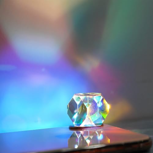 Colorful 20mm K9 Optical Crystal Glass Prism For Physics Teaching - size: 20mm Polyhedron