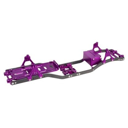 1/10 RC Crawler Metal Chassis Kit for Axial SCX10 II Rock Off Road Truck - color: Purple