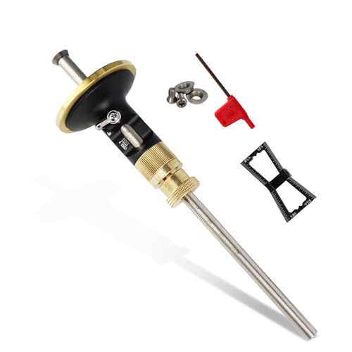 Wheel Marking Gauge, Dovetail Jig Brass Wood Scribe Tool Kit, 2 in 1 Marking Gauge Woodworking, Woodworking Scribe Tool, Scribing Tools for Wood, Dovetail Guide, 2 Extra Cutters & Bolts