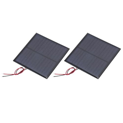 MECCANIXITY 2 Pcs 6V 0.9W 150mA Mini Solar Panels, Small Polycrystalline Solar Cell Panel with 2 Cable for DIY Electric Toy Materials Kits Charger, 80mm x 80mm - style: 6V 0.9W 150mA
