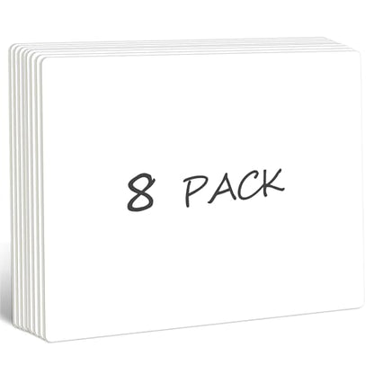 8 Packs Small Whiteboards, Double Sided Dry Erase Blank Board, Writable and Erasable White Board for Office, Home, Classroom, Math, Drawing (Each Measures 12” x 9”) - color: Whiteboards