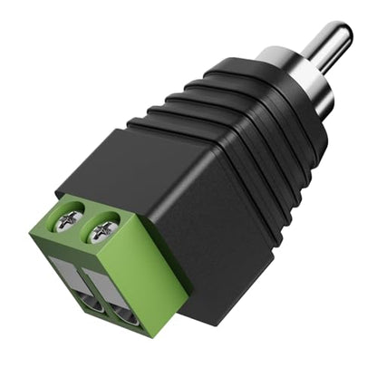 PANPEO RCA to Speaker Wire Adapter 12-Pack Solderless 14AWG