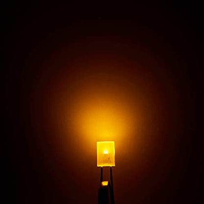 CHANZON 100 pcs 2x5x7 Yellow Diffused LED Diode Lights 257 (DC 2V 20mA) - color: J) Yellow Lens (100pcs)