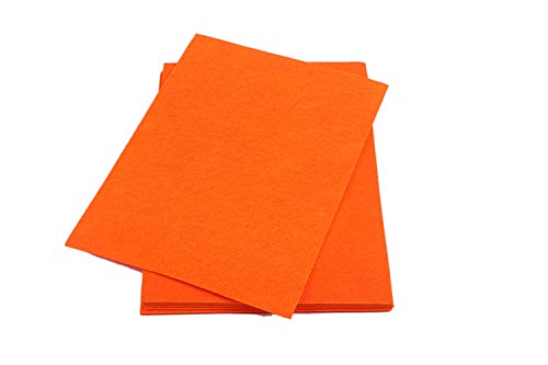 YYCRAFT Stiff Felt Sheets Thick Felt 9 Inch X 12 Inch - 12 Pcs Pack, Orange - color: Orange