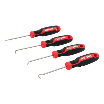 CRAFTSMAN 4 Pc Hook and Pick Set, Straight Pick, Full 180, 90 and Small Angle 35 Degree Hook (CMHT65134) - style: New Version