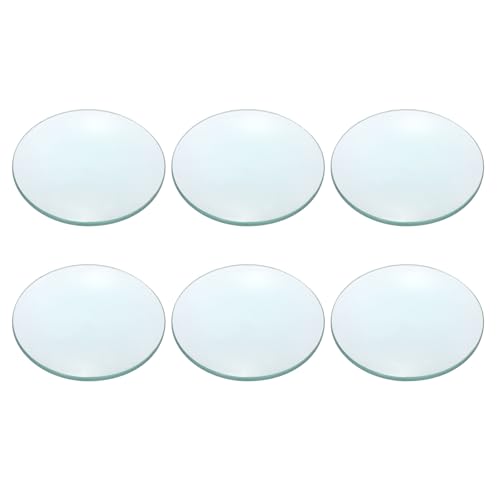PATIKIL Concave Lens, 180mm Focal Length 84mm (3.3") Diameter Round Glass Magnifying Telescope Lens Trial Set Ground Edge for Lab Physics Class Optics Scientific Experiments, Cyan, 6Pcs - size: 3.3inch
