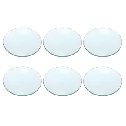 PATIKIL Concave Lens, 180mm Focal Length 84mm (3.3") Diameter Round Glass Magnifying Telescope Lens Trial Set Ground Edge for Lab Physics Class Optics Scientific Experiments, Cyan, 6Pcs - size: 3.3inch