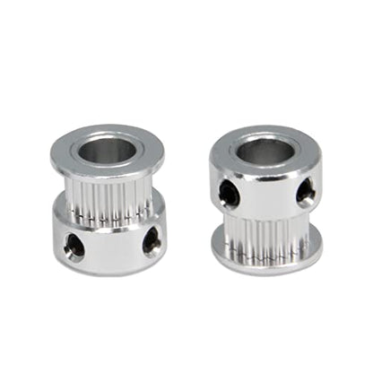2PCS Set GT2 Synchronous Wheel 20&80 Teeth 10mm Bore Aluminum Timing Pulleys with 2PCS Length 250mm Width 6mm Belt (20-80T-10B-6) - style: 20-80T-10B-6