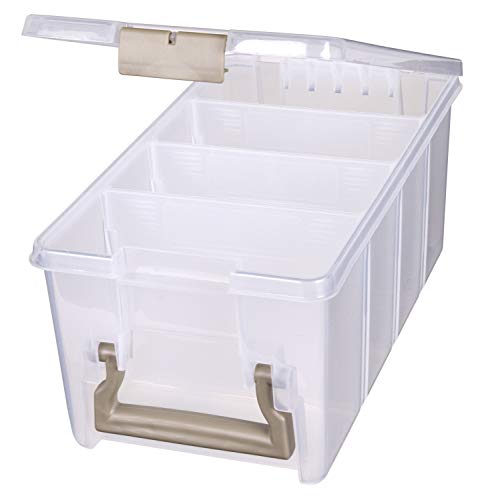 ArtBin Semi Satchel Craft Organizer with 3 Dividers, Clear - color: Gold