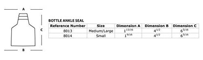 Bottleneck Latex Ankle Seal - size: Medium/Large