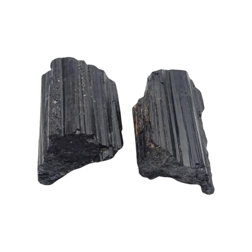 Crystals, Rocks, Crystals and Healing Stones, Witchcraft Supplies, Healing Crystals, Stones, Healing Stones, Rock Collection, Agate, Raw Stones (Black Tourmaline, 2 Pcs) - color: Black Tourmaline