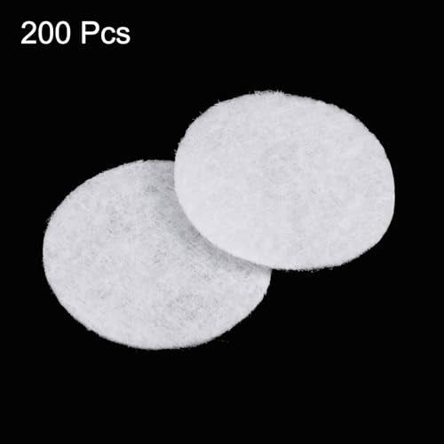 HARFINGTON 200pcs Round Felt Circles, 25mm 1" Pre Cut Felt Craft Pads Non-Woven Mini Felt Fabric Circles for DIY Sewing Handcraft Cut Projects Craft Finishing, White - color: White, size: 25mm