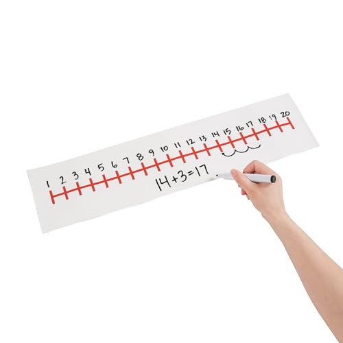 Fun Express 24" x 6" Large Magnetic Dry Erase Math Number Line Set - 11 Piece