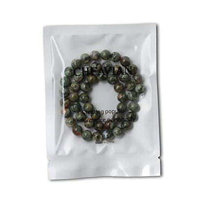 45PCS 8mm Natural Aust Rhyolite Stone Gemstone Round Loose Beads for Jewelry Making 1 Strand 15" - color: Aust Rhyolite A, size: 8mm