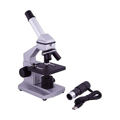 Explore One Intermediate Compound Microscope for Kids – 40X - 1024X Magnification, LED Illumination & Wide Range of Accessories Included – USB Eyepiece Directly Connects to Computer