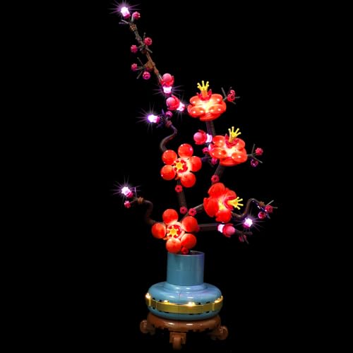 LED Light Kit for Lego Plum Blossom 10369 – Compatible with Lego Botanical Collection Plum Blossom Set, Lighting Set for Flower Model (NOT Included The Building Set) - color: Plum Blossom 10369