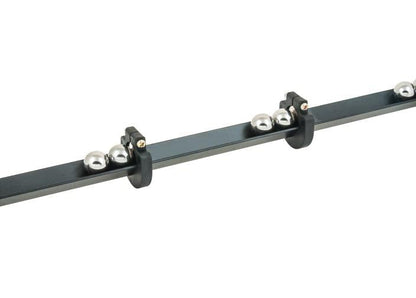 EISCO Gaussian Demonstration Apparatus - Linear Magnetic Accelerator - 27.7" Long Track, 10 Steel Balls, & 4 Neodymium Magnets with Holders