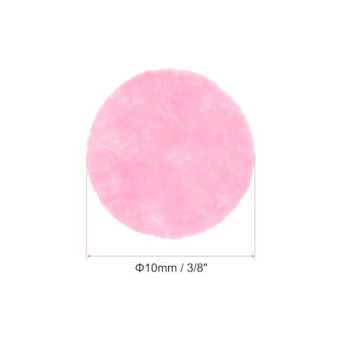 HARFINGTON 200pcs Round Felt Circles, 10mm 3/8" Pre Cut Felt Craft Pads Non-Woven Mini Felt Fabric Circles for DIY Sewing Handcraft Cut Projects Craft Finishing, Pink - color: Pink, size: 10mm
