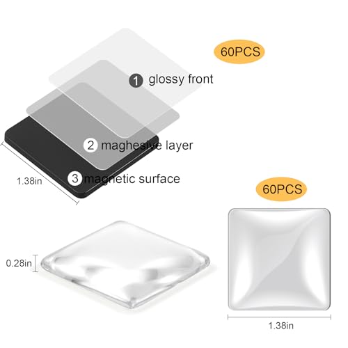 Honeydak 121 Pcs DIY Fridge Magnets Making Kit, Square - color: Square
