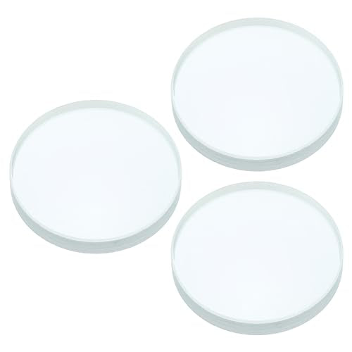 PATIKIL 4" (100mm) Focal Length Double Concave Lens, 3 Pack 40mm Diameter 6mm Height Glass Optically Polished Round Edges Lens for Physics Experiment, Clear