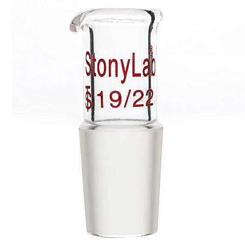 stonylab Borosilicate Glass Liquid Pourout Adapter, with 19/22 Inner Joint, for Laboratory Applications - size: 19/22 Joint