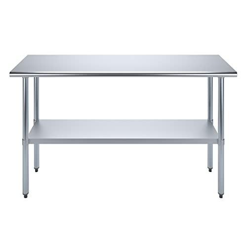 AmGood 18 in. x 60 in. Stainless Steel Work Table | Metal Kitchen Food Prep Table | NSF - size: 60 in. Long x 18 in. Deep without Wheels