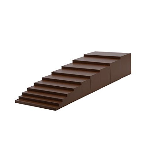 Montessori Toys for 3+ Year Old Wooden Brown Stairs Stacked Arrangement Ladder Blocks Development Sensory Toys Montessori Preschool Learning Math Baby Games Educational Toys(10 Piece Set)