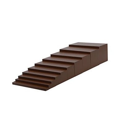 Montessori Toys for 3+ Year Old Wooden Brown Stairs Stacked Arrangement Ladder Blocks Development Sensory Toys Montessori Preschool Learning Math Baby Games Educational Toys(10 Piece Set)