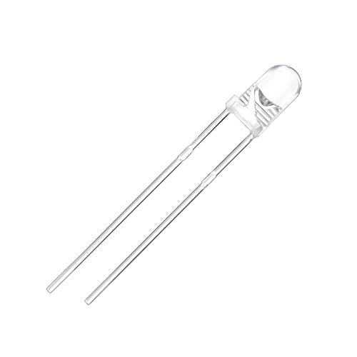 CHANZON 100 pcs 3mm White LED Diode Lights (DC 3V 20mA) - color: B) White, size: 3mm Round Top
