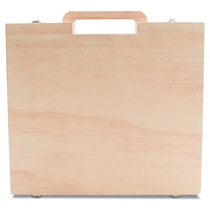 Woodpeckers Wood Craft Suitcase 13-1/8 x 14 inch, Pack of 1 Unfinished Wooden Boxes for Crafts, Travel Memory Boxes for Keepsakes - size: 13-1/8"