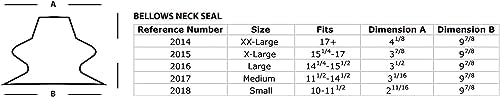 Bellows Latex Neck Seal for Drysuit Trimmable - color: Bellows Neck Seal plus Replacement Kit, size: Large / 14.25" - 15.5" Neck