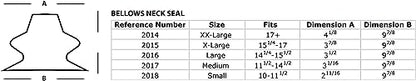 Bellows Latex Neck Seal for Drysuit Trimmable - color: Bellows Neck Seal plus Replacement Kit, size: Large / 14.25" - 15.5" Neck
