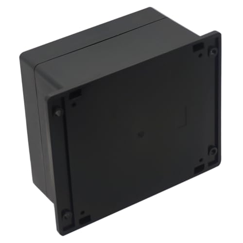 Junction Box IP65 Waterproof ABS Plastic Electrical Project Case Power Junction Boxes, Project Box with Fixed Ear Black 6.30x6.30x3.54 inch (160 x 160 x90 mm) - color: Fixed Ear Design, size: 6.30"x6.30"x3.54"