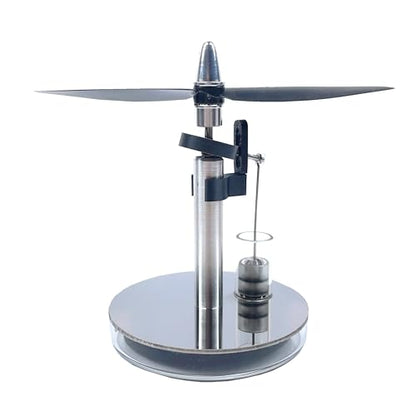 Sunnytech Mini Low Temperature Stirling Engine Motor Mechanical Skills Educational Model Black LT004 - color: Metallic Black