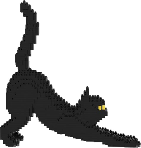 Larcele 999 Pcs Black Cat Pet Micro Building Blocks Toy for Kids 8+ KLJM-05 - style: Black Cat