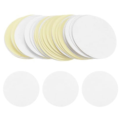 HARFINGTON 50pcs Round Adhesive Felt Circles, 100mm 4" Pre Cut Felt Craft Stickers Non-Woven Mini Felt Fabric Circles for DIY Sewing Handcraft Cut Projects Craft Finishing, White - color: White, size: 100mm (50pcs)
