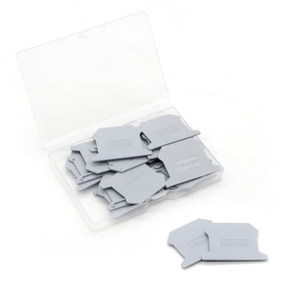 20Pcs D/UK-2.5BG End Cover for DIN Rail Mounted Terminal Block - color: Grey, size: 20 Pcs
