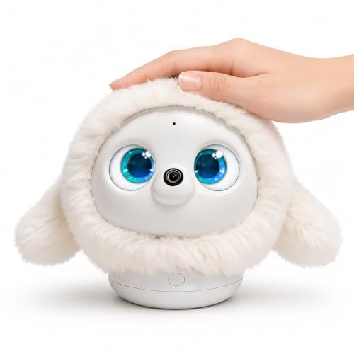 AI Pet Interactive Robotic Companion Robot, Emotional Support for Kids and Adults, AI Desk Emo Robots, Anxiety Relief Comfort Gift (Including Colorful Charging Base)