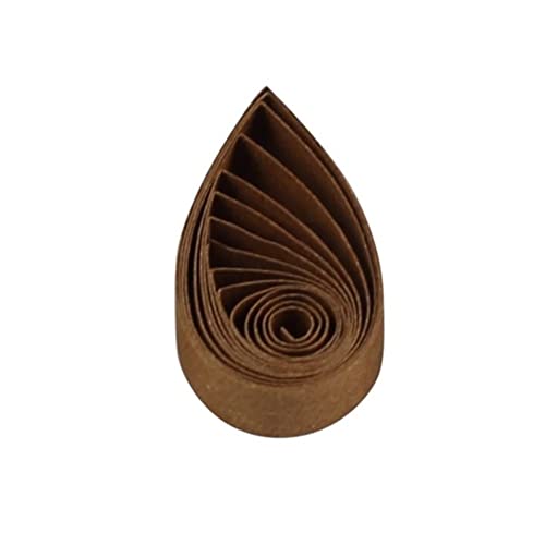 ODETOJOY Quilling Paper Strips 7mm Crafts 1/4" Paper Filigree Quilling Strip Set for Beginners Card Making Scrapbooking-120PC 54cm (Brown) - color: Brown