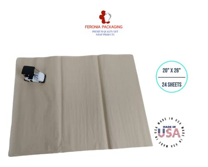 Parchment Tissue Paper Squares, Bulk 24 Sheets, Premium Gift Wrap and Art Supplies for Birthdays, Holidays, or Presents by Feronia packaging, Large 20 Inch x 26 Inch - color: Parchment