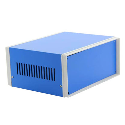 Fielect 7.87" x 6.50" x 3.54" Dustproof Electronic Junction Box Metal Enclosure Project Box for Electronic Projects Blue - size: 7.87" x 6.50" x 3.54"