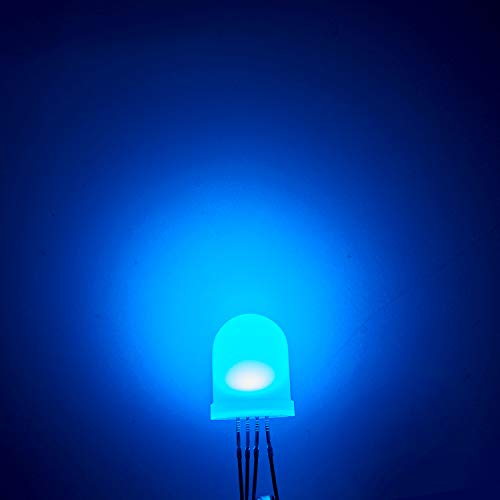 CHANZON 50 pcs 10mm RGB Multicolor Diffused LED Diode Lights Common Cathode - color: K) Rgb (Common Cathode) (50pcs)