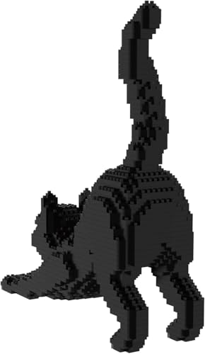 Larcele 999 Pcs Black Cat Pet Micro Building Blocks Toy for Kids 8+ KLJM-05 - style: Black Cat