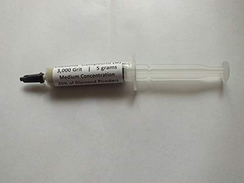 TechDiamondTools Diamond Polishing Paste Kit — 3 Grits (1050, 1500, 3000) | USA Made | Oil-Based Syringes | Progressive Polishing Set for Metal, Glass, Gemstone, Knife, Jewelry | 25% Diamond Powder - size: 1050 1500 3000 Grit, style: Medium 25% concentrat