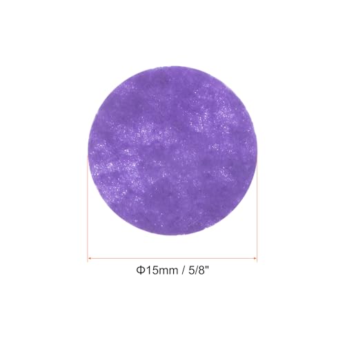 HARFINGTON 200pcs Round Felt Circles, 15mm 5/8" Pre Cut Felt Craft Pads Non-Woven Mini Felt Fabric Circles for DIY Sewing Handcraft Cut Projects Craft Finishing, Purple - color: Purple, size: 15mm
