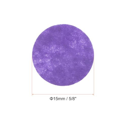 HARFINGTON 200pcs Round Felt Circles, 15mm 5/8" Pre Cut Felt Craft Pads Non-Woven Mini Felt Fabric Circles for DIY Sewing Handcraft Cut Projects Craft Finishing, Purple - color: Purple, size: 15mm